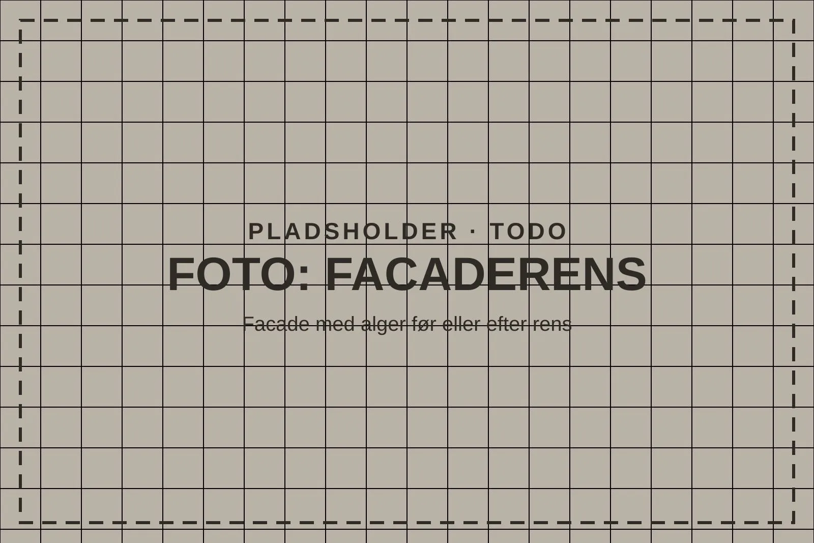 Facade med grønne alger (pladsholder)